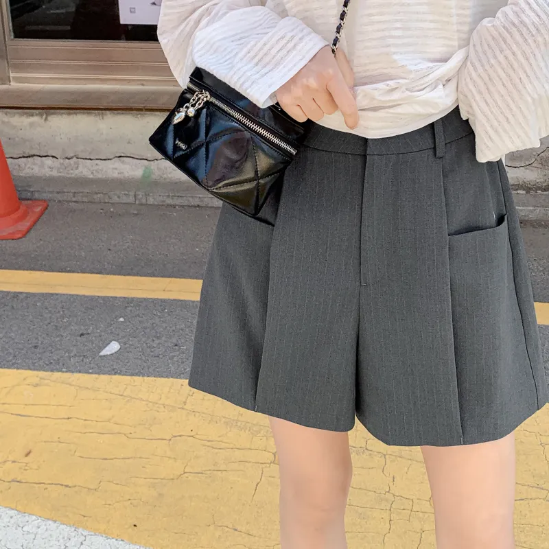 Fstudio Casual Suit Shorts Women's Gray-2