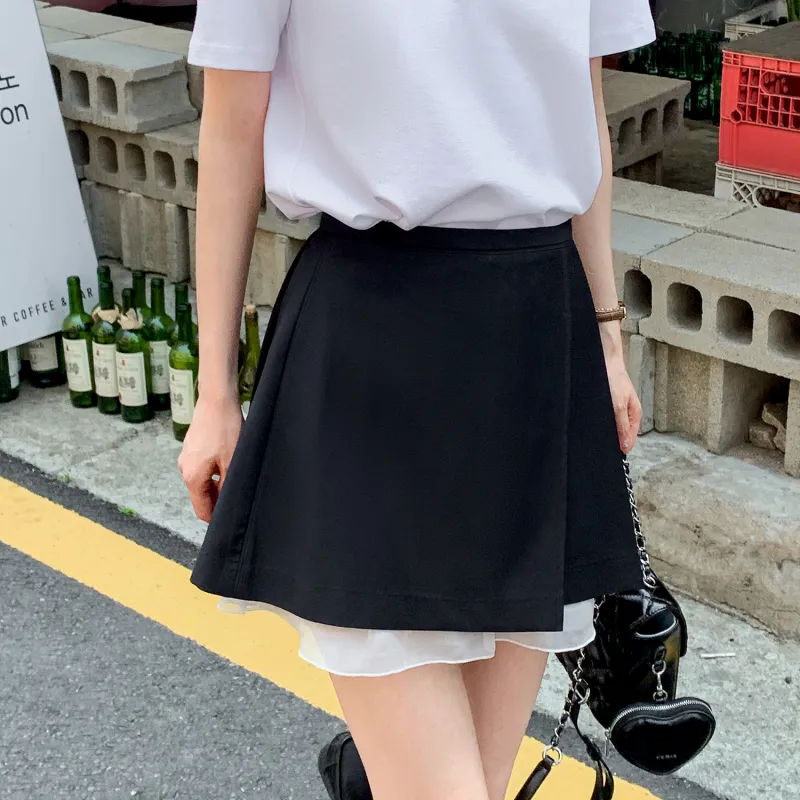Fstudio Casual Short Skirts Women's Navy Blue-2