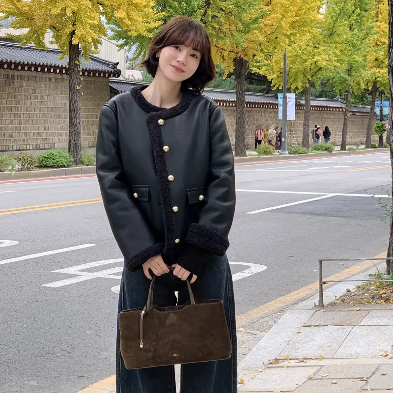Fstudio Cropped Coats Unisex Black-5