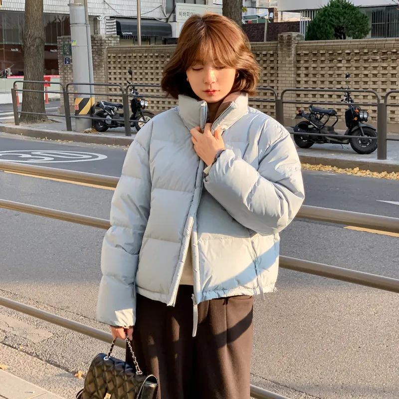 Fstudio Fall And Winter Korean Sweet Style Petite Cropped Down Jacket Coat Women's-3