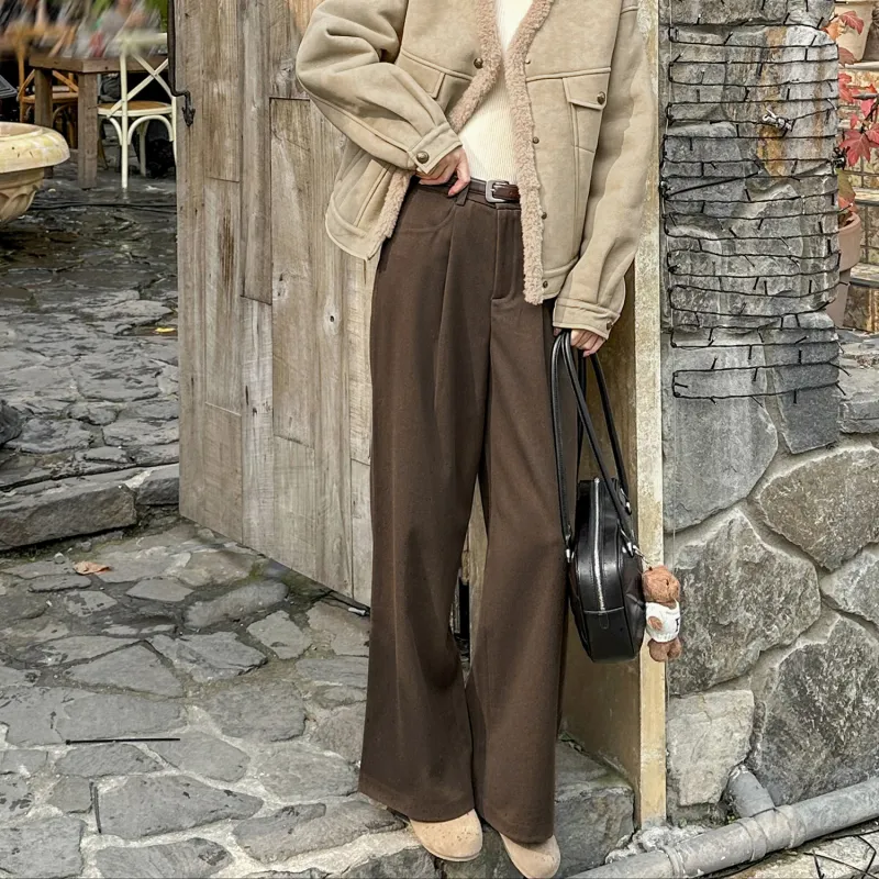 Fstudio Korean Style Travel Straight Fit Casual Pants For Versatile Business And Casual Wear Women's-5