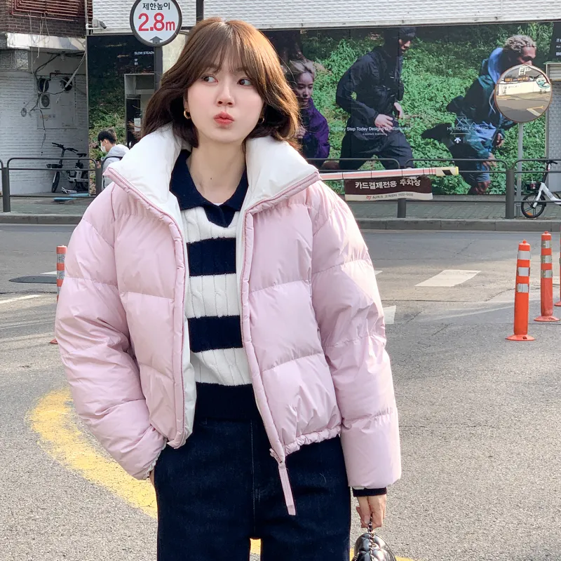 Fstudio Fall And Winter Korean Sweet Style Petite Cropped Down Jacket Coat Women's-9