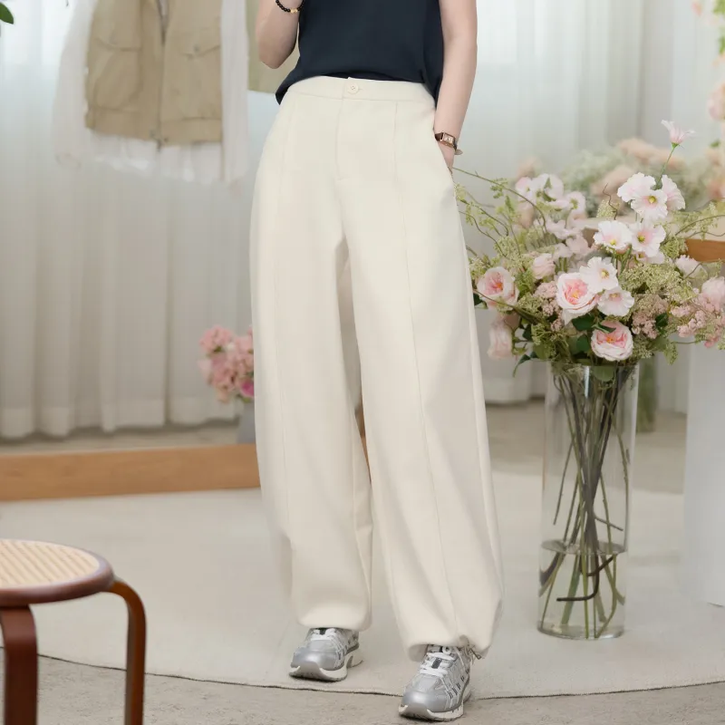 Fstudio Spring Korean Elegance Commute High Rise Slimming Elastic Casual Pants Women's-4