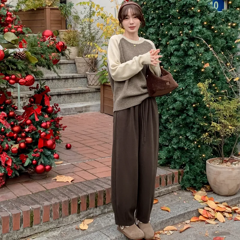 Fstudio Petite Vintage Versatile Comfortable Casual Pants Korean Style Women's-2