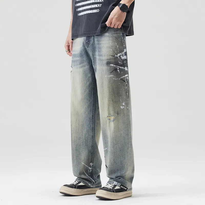 YK&YB Jeans Unisex Vintage Blue-2