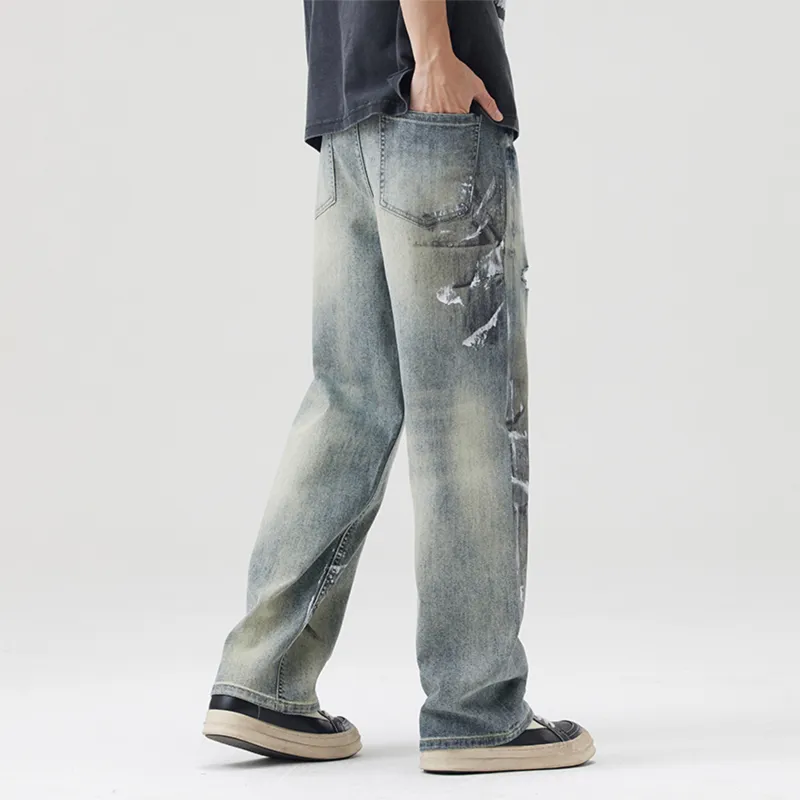 YK&YB Jeans Unisex Vintage Blue-4