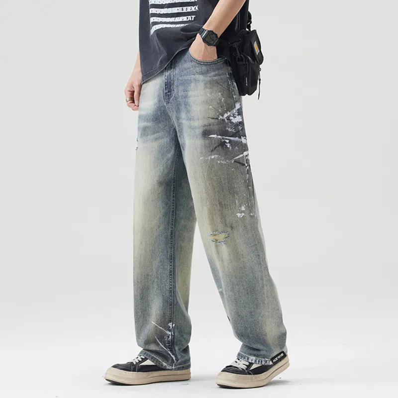 YK&YB Jeans Unisex Vintage Blue-3