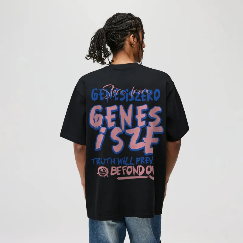 Genesiszero T-Shirt Unisex Black White-4
