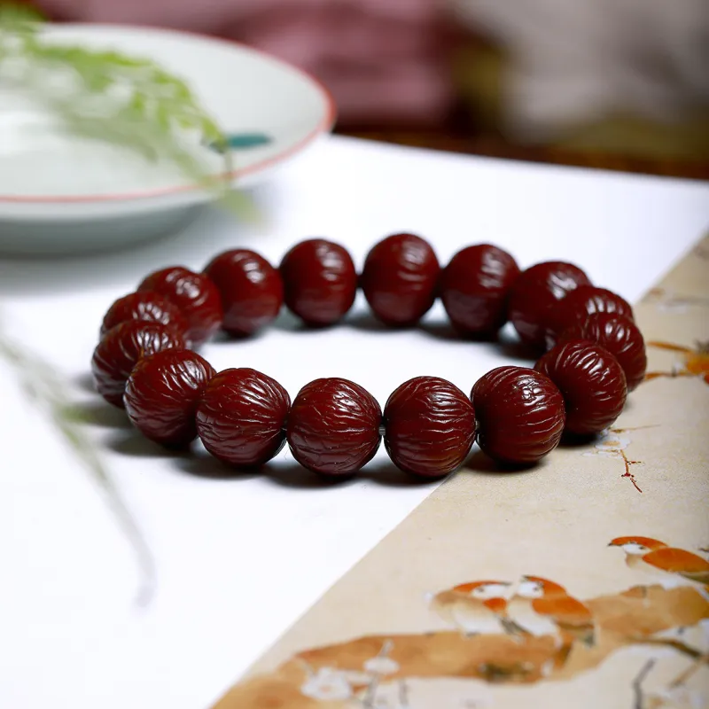 LIYUNMUXUE Monkey Head Walnut Bracelets Unisex-1