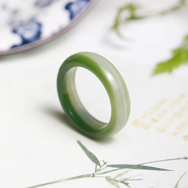 LIYUNMUXUE Chalcedony Rings Unisex-4