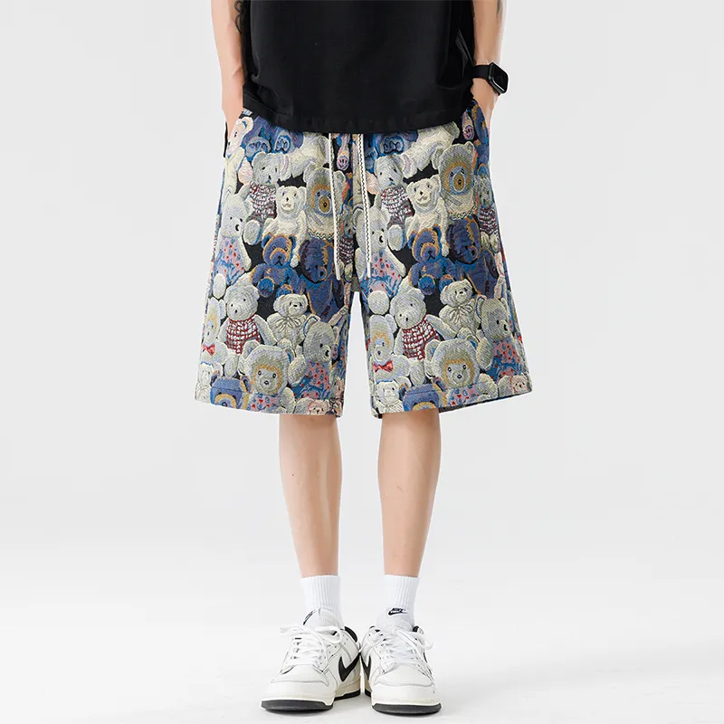 FASTFISH Casual Shorts Unisex Blue Bear-2