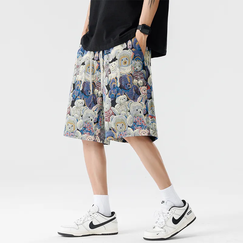 FASTFISH Casual Shorts Unisex Blue Bear-4