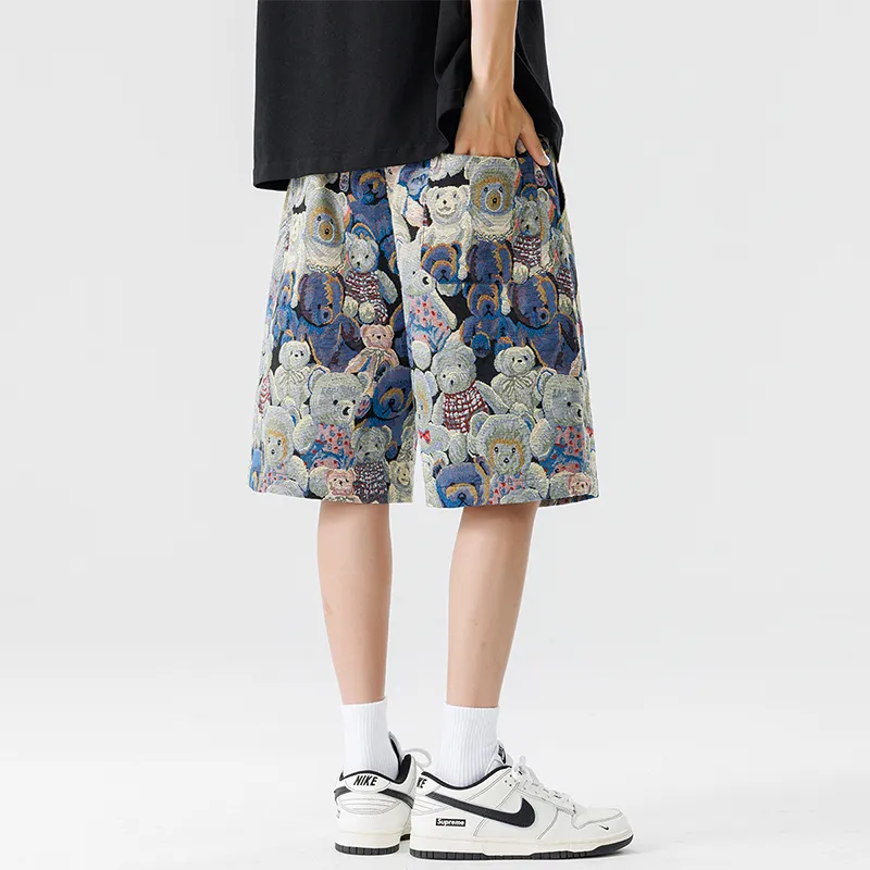 FASTFISH Casual Shorts Unisex Blue Bear-5