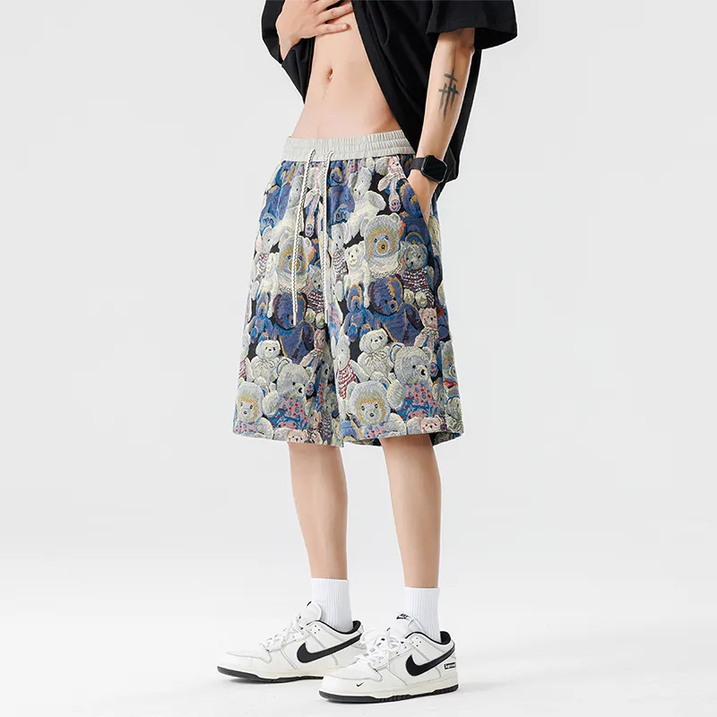 FASTFISH Casual Shorts Unisex Blue Bear-3
