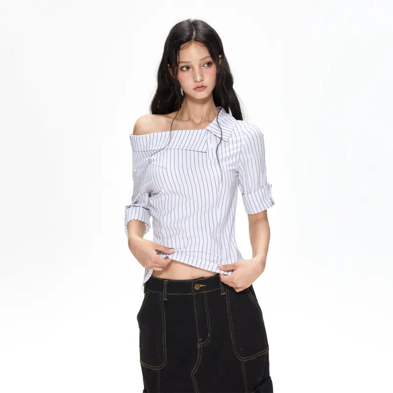 APEA Shirts Women's White Stripes-1