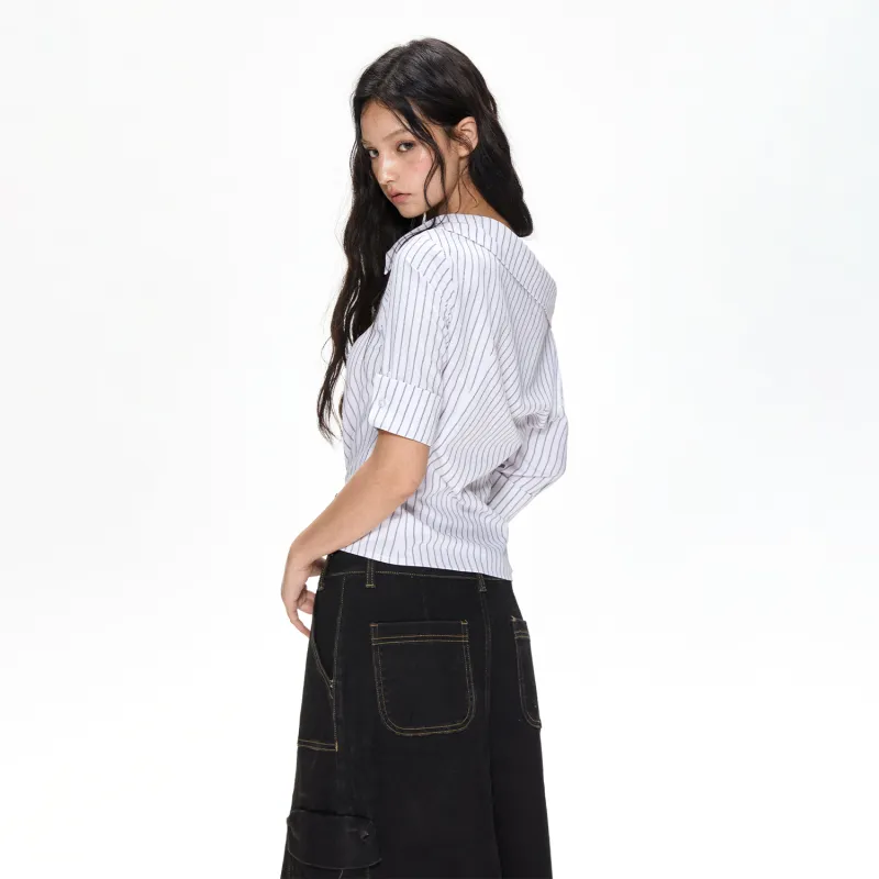 APEA Shirts Women's White Stripes-2