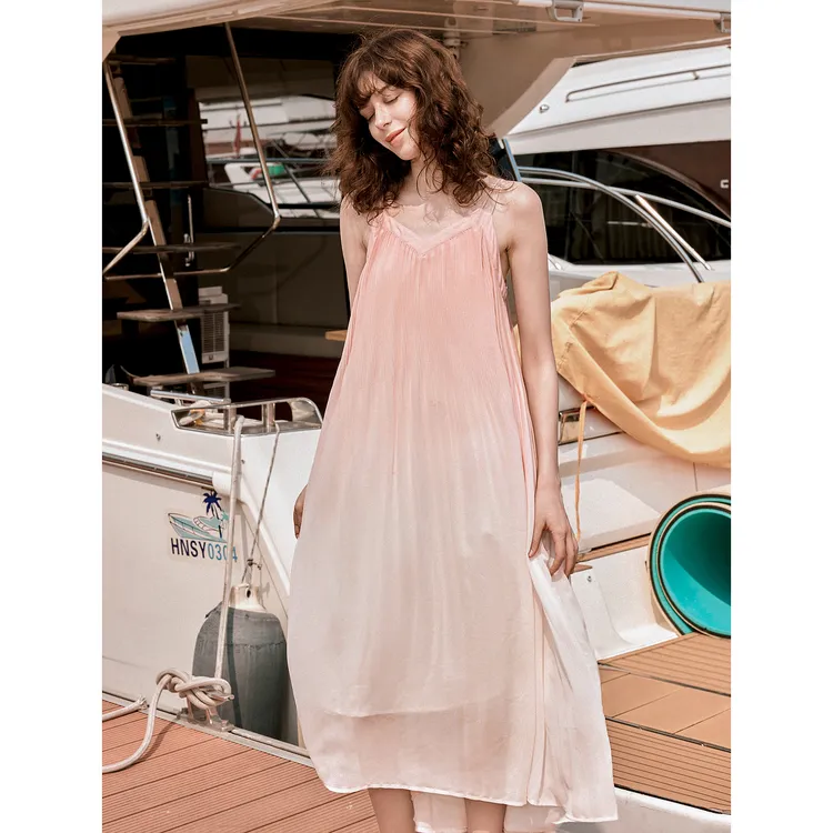 ELLE Slip Dress Women's Minimalist Style Versatile-12