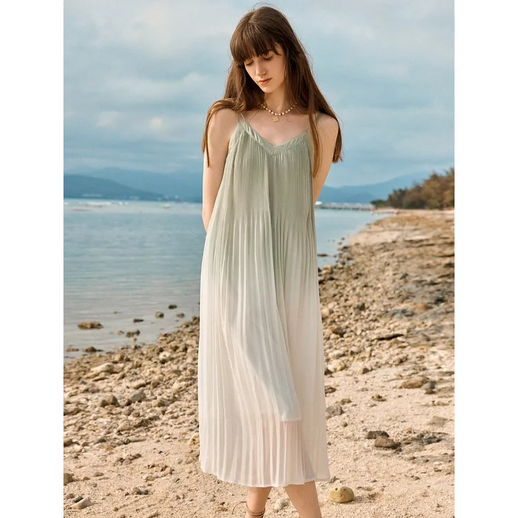 ELLE Slip Dress Women's Minimalist Style Versatile-7