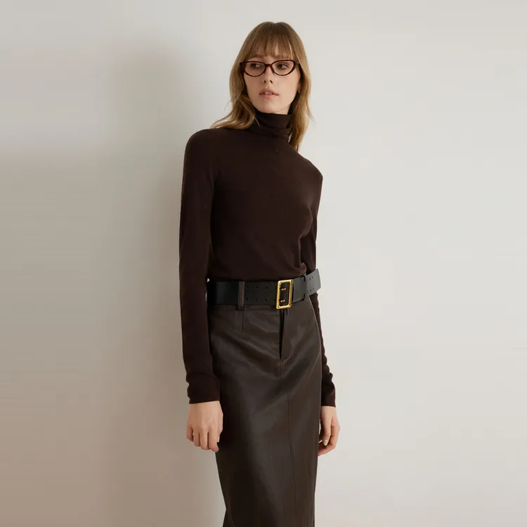 ELLE Sweaters Women's Coffee-3