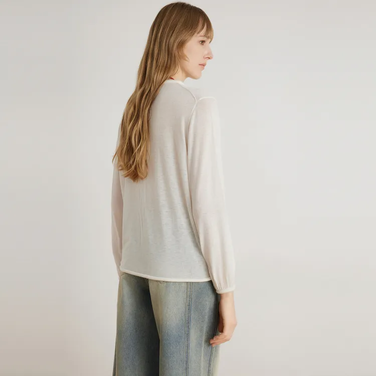 ELLE Sweaters Women's White-5