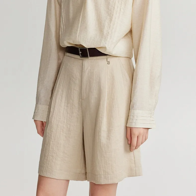 ELLE Casual Shorts Fall Women's Gray-8