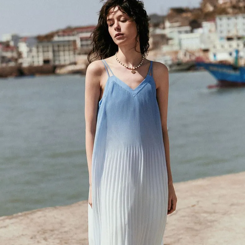 ELLE Slip Dress Women's Minimalist Style Versatile-3