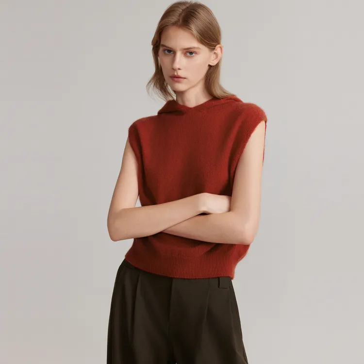 ELLE Sweater Women's Orange Red-3