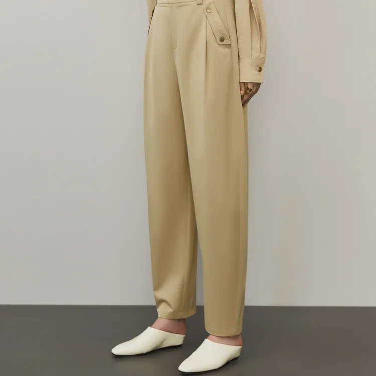 ELLE Casual Pants Women's Khaki-4