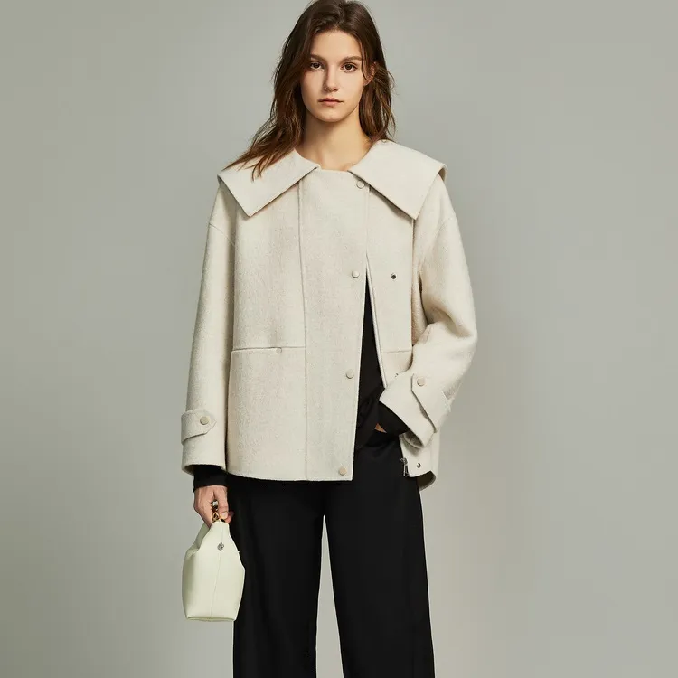 ELLE Coats Women's Light Khaki-2