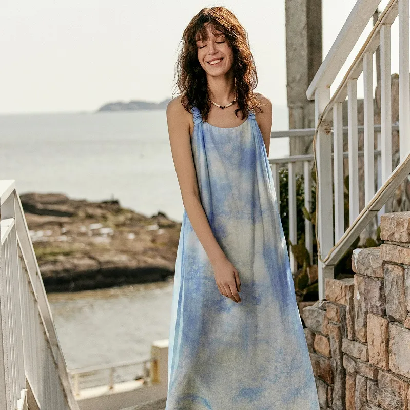 ELLE Slip Dresses Summer Women's-10
