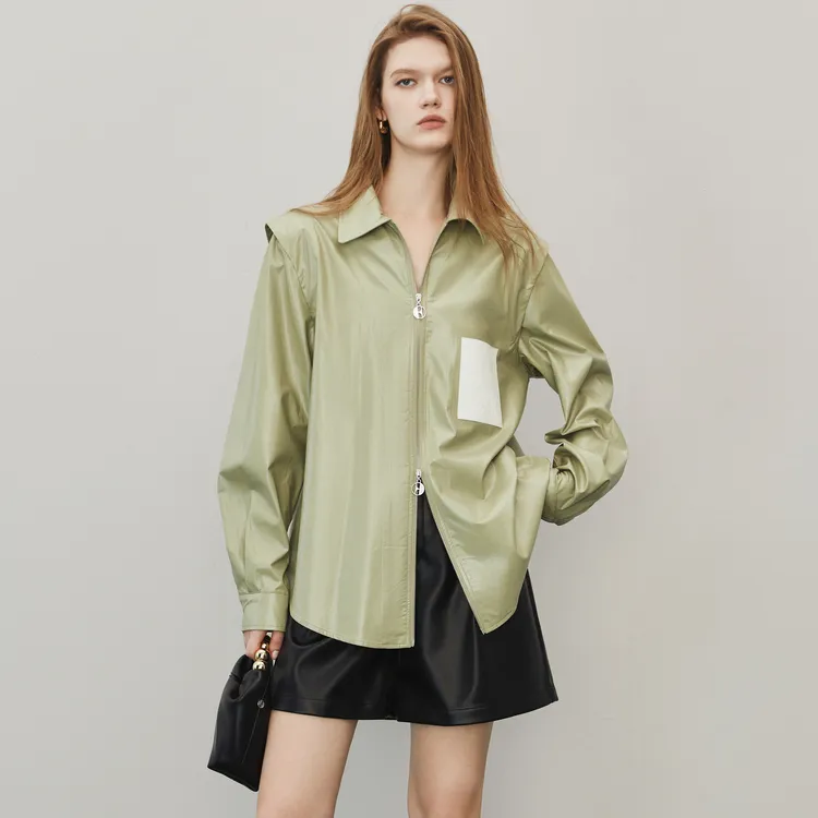 ELLE Leather Jackets Women's-3