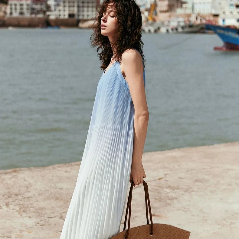 ELLE Slip Dress Women's Minimalist Style Versatile-1