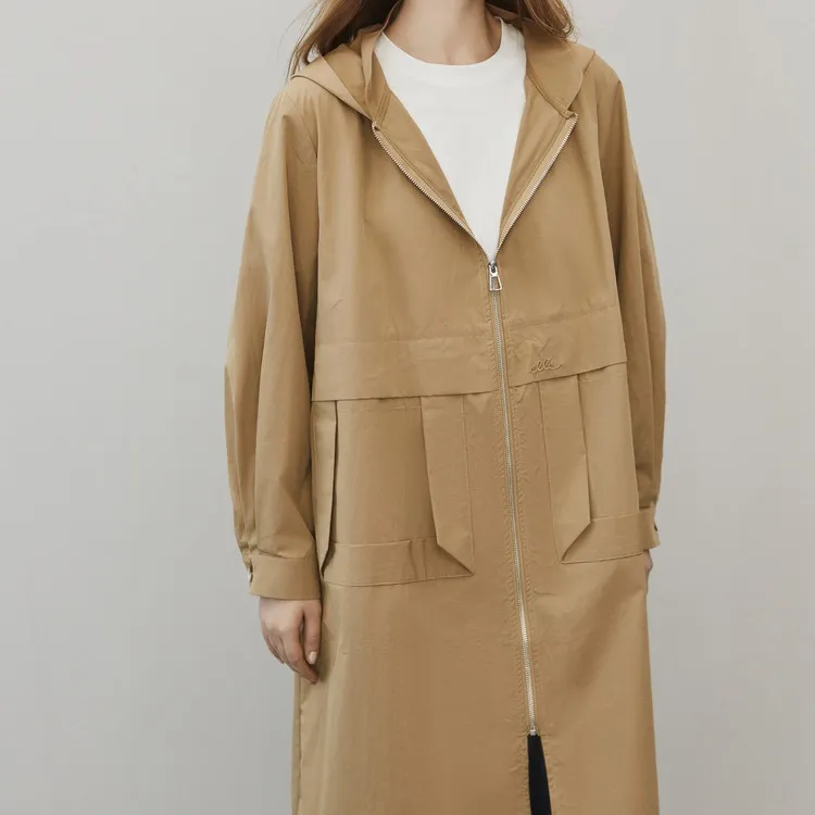 ELLE Trench Coats Women's-2