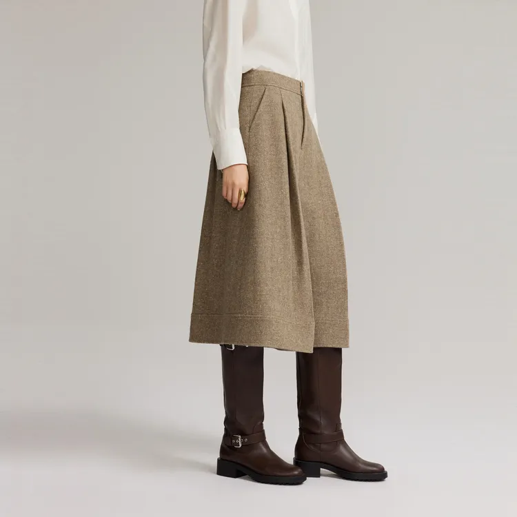 ELLE Casual Pants Women's Coffee-3