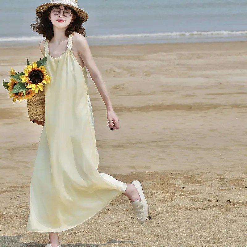 ELLE Slip Dresses Summer Women's-6
