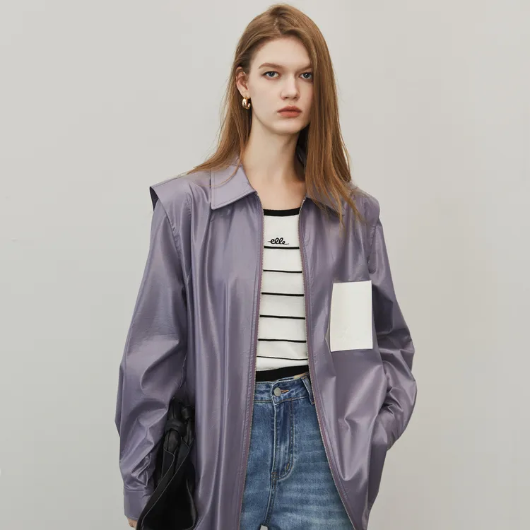 ELLE Leather Jackets Women's-8
