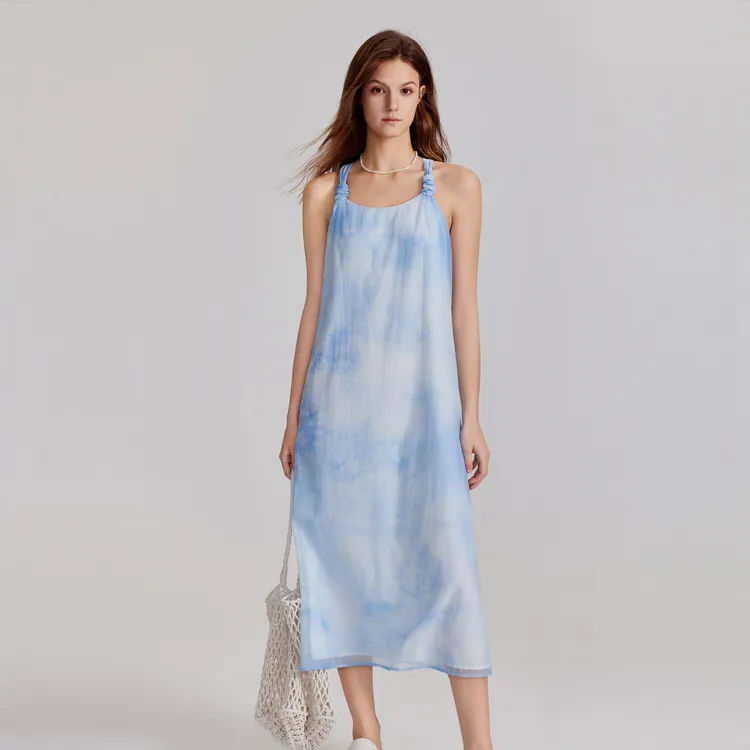 ELLE Slip Dresses Summer Women's-12