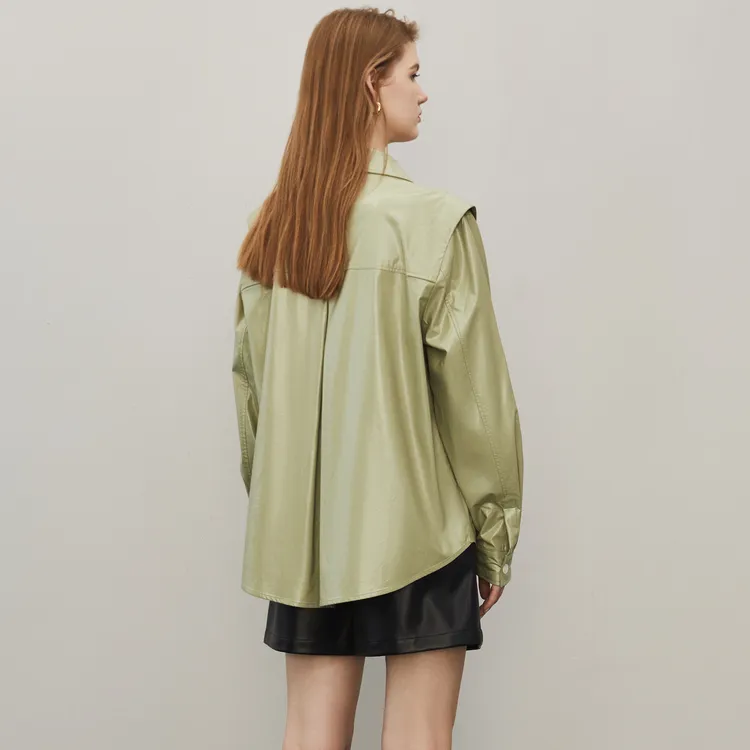 ELLE Leather Jackets Women's-4