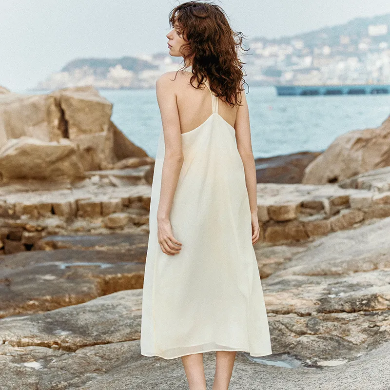 ELLE Slip Dresses Summer Women's-2
