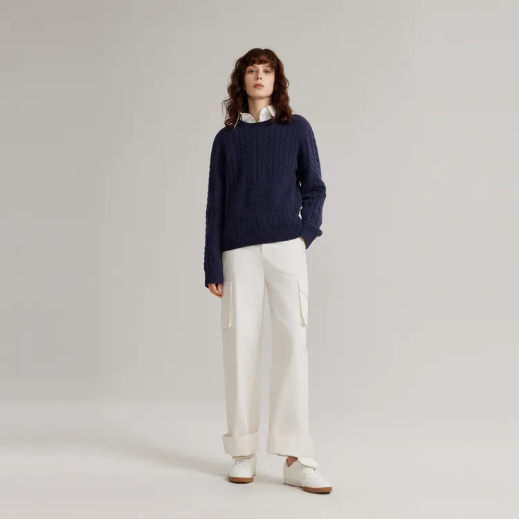 ELLE Knitwear Women's Navy Blue-3