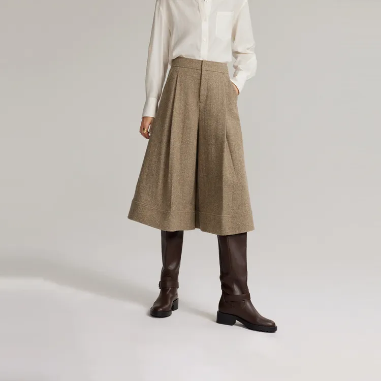 ELLE Casual Pants Women's Coffee-2