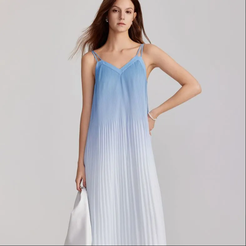 ELLE Slip Dress Women's Minimalist Style Versatile-5