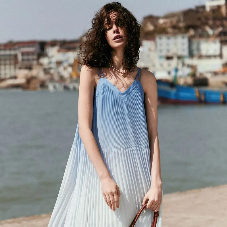 ELLE Slip Dress Women's Minimalist Style Versatile-2
