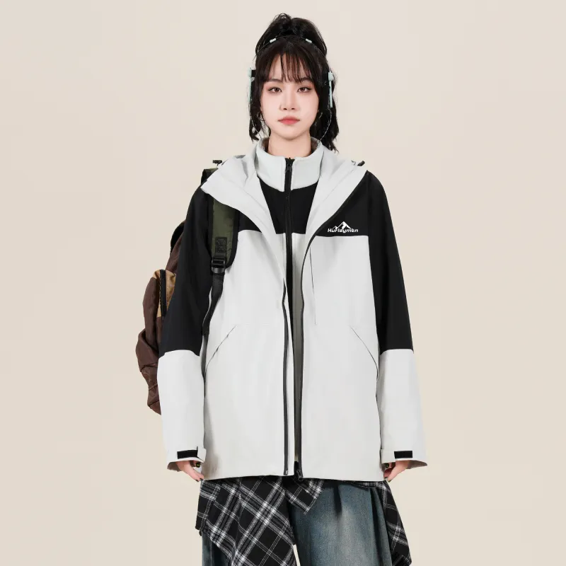 Hurley AW24 Water-Resistant Windproof Warm Water-Repellent Cold-Resistant Rainproof Windbreaker Jacket Unisex-2