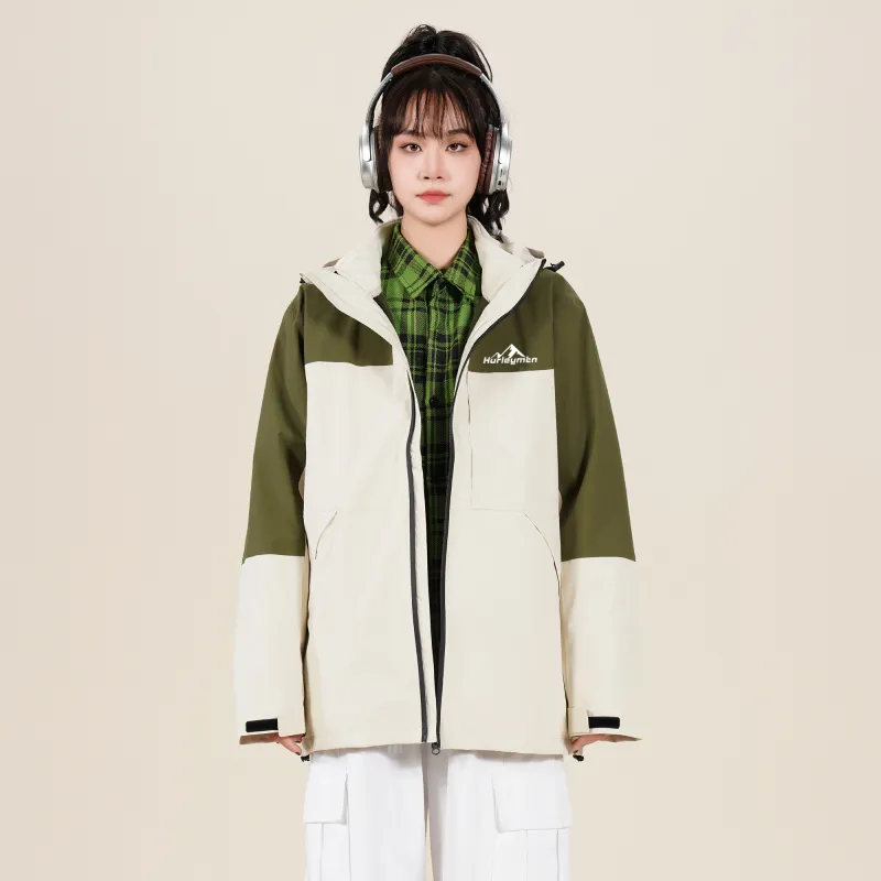 Hurley AW24 Water-Resistant Windproof Warm Water-Repellent Cold-Resistant Rainproof Windbreaker Jacket Unisex-17