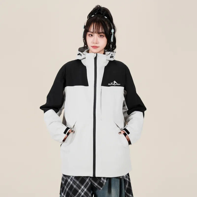 Hurley AW24 Water-Resistant Windproof Warm Water-Repellent Cold-Resistant Rainproof Windbreaker Jacket Unisex-4