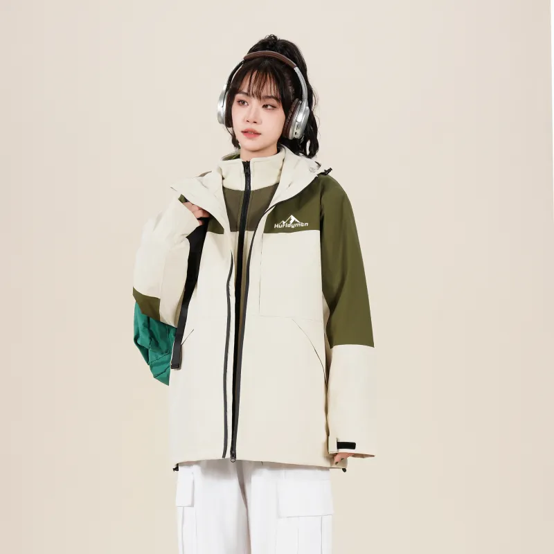 Hurley AW24 Water-Resistant Windproof Warm Water-Repellent Cold-Resistant Rainproof Windbreaker Jacket Unisex-18