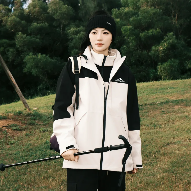 Hurley AW24 Water-Resistant Windproof Warm Water-Repellent Cold-Resistant Rainproof Windbreaker Jacket Unisex-32