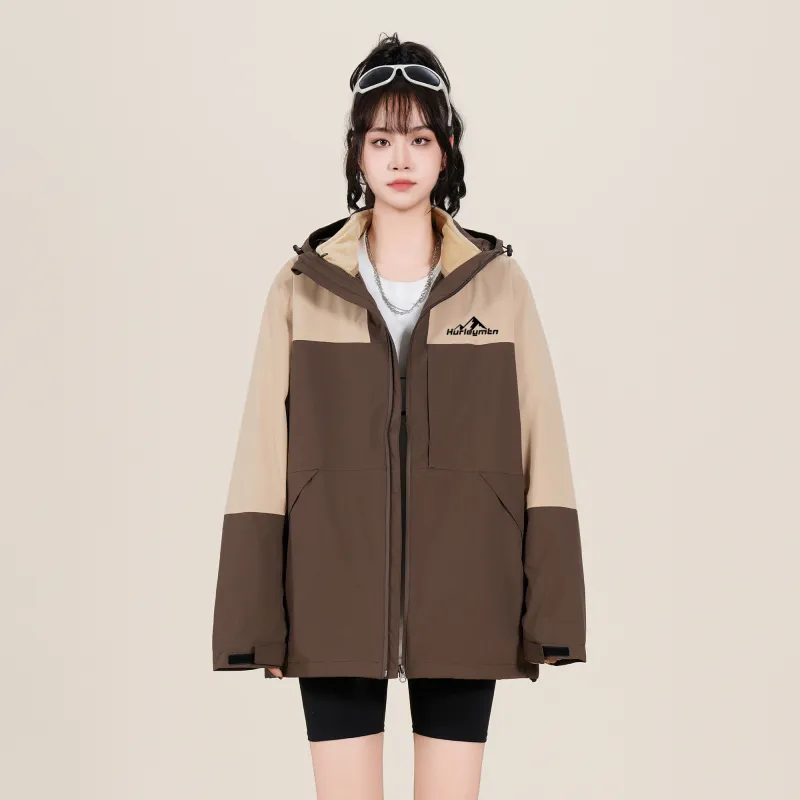 Hurley AW24 Water-Resistant Windproof Warm Water-Repellent Cold-Resistant Rainproof Windbreaker Jacket Unisex-25