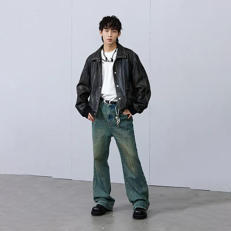 ROARINGWILD ARCH Leather Jacket Unisex Black-5